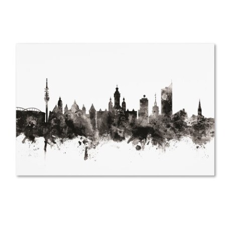 Michael Tompsett 'Leipzig Germany Skyline I' Canvas Art,16x24